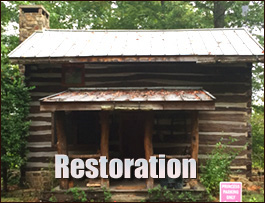 Historic Log Cabin Restoration  Mathews, Virginia